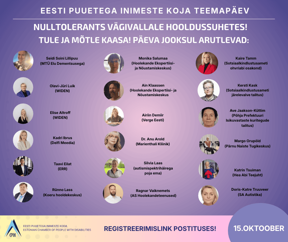 Teemapäev Nulltolerants vägivallale hooldussuhetes infograafika